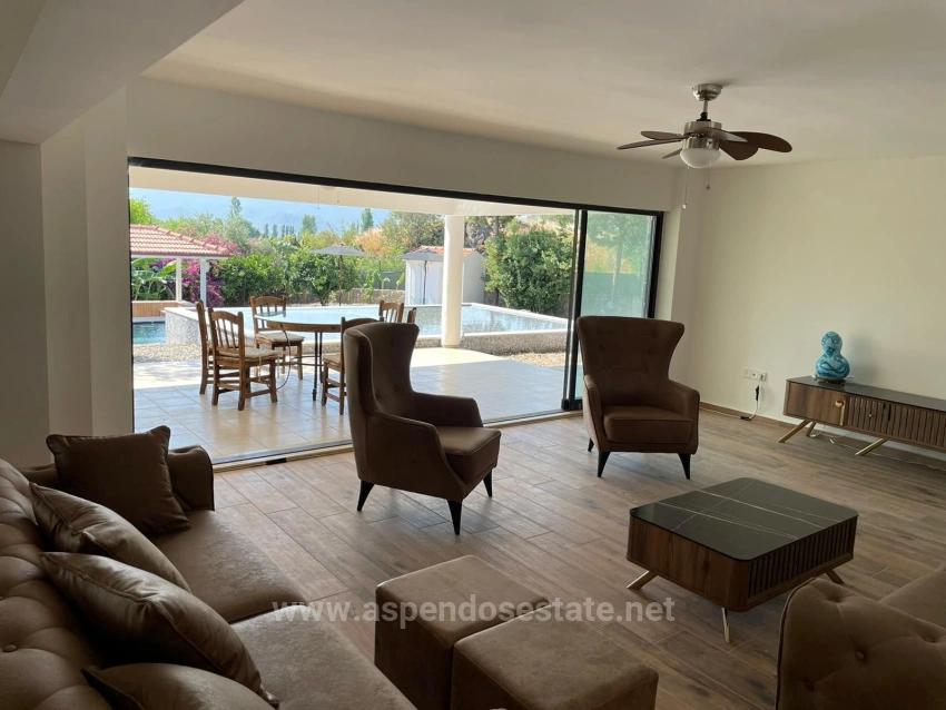 5+2 Villa For Sale In Çandır With Sea And Lake View