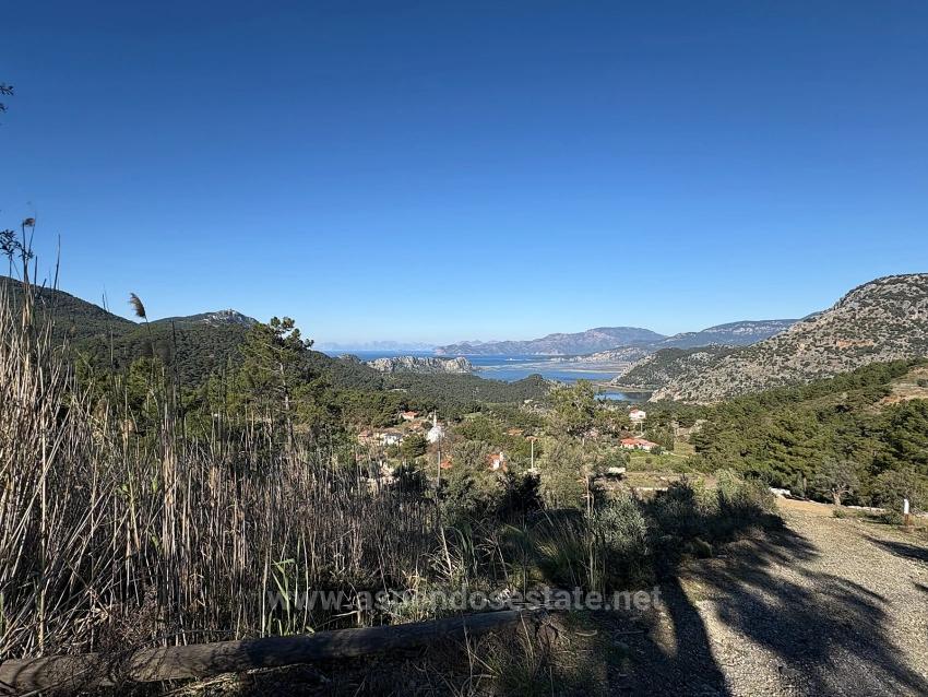 Продается Земельный Участок Площадью 1000 М2 С Видом На Море В Жилом Районе Деревни Гёкбель.