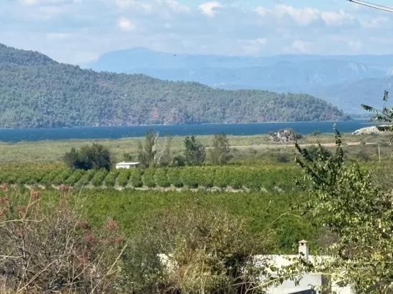 Поле площадью 5.000m2 с видом на озеро в Dalyan Karadağ продаётся